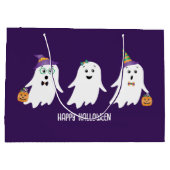 Happy Halloween Ghosts Trick or treat Groot Cadeauzakje (Achterkant)