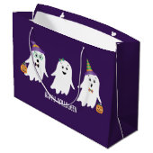 Happy Halloween Ghosts Trick or treat Groot Cadeauzakje (Achterkant Gekanteld)