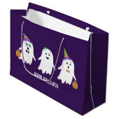 Happy Halloween Ghosts Trick or treat Groot Cadeauzakje (Voorkant Gekanteld)