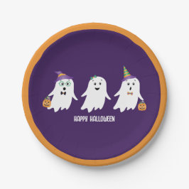 Happy Halloween Ghosts Trick or treat Papieren Bordje