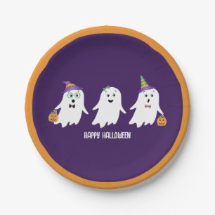 Happy Halloween Ghosts Trick or treat Papieren Bordje