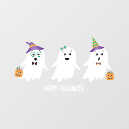 Happy Halloween Ghosts Trick or treat Raamsticker