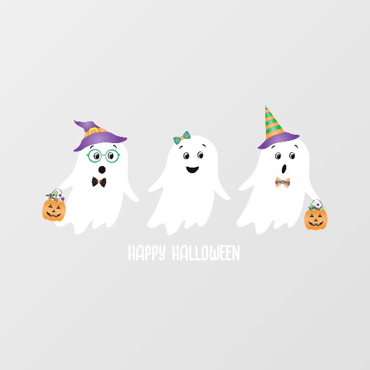 Happy Halloween Ghosts Trick or treat Raamsticker (Vel)