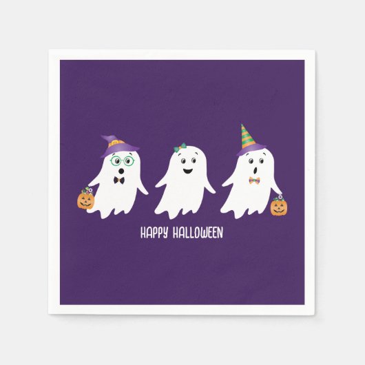 Happy Halloween Ghosts Trick or treat Servet (Voorkant)