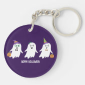Happy Halloween Ghosts Trick or treat Sleutelhanger (Achterkant)