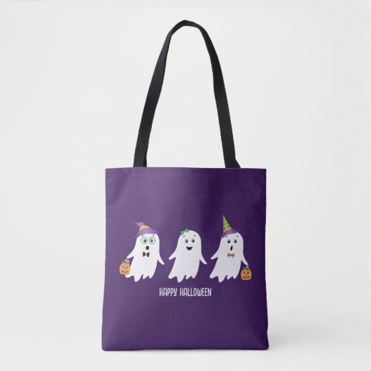 Happy Halloween Ghosts Trick or treat Tote Bag (Voorkant)