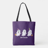 Happy Halloween Ghosts Trick or treat Tote Bag (Achterkant)