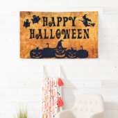 HAPPY HALLOWEEN Ghosts Witch Pumpkins Spandoek (Insitu)