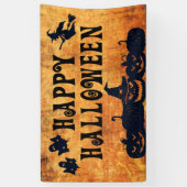HAPPY HALLOWEEN Ghosts Witch Pumpkins Spandoek (Verticaal)