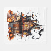 Happy Halloween Ghoul Fleece Deken (Voorkant (Horizontaal))