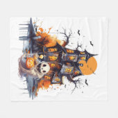 Happy Halloween Ghoul Fleece Deken (Voorkant (Horizontaal))