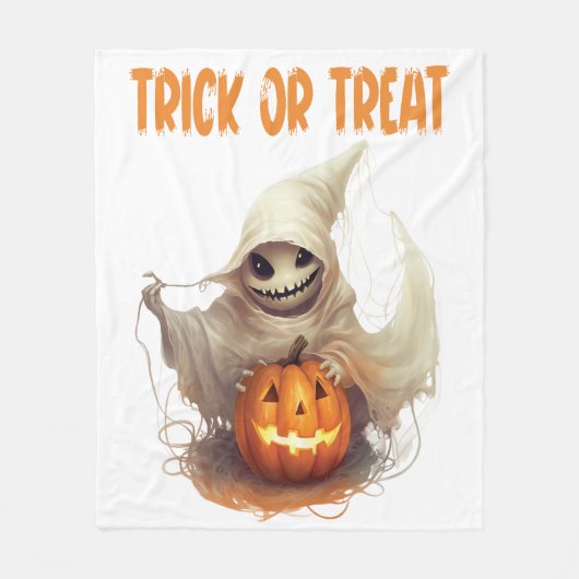 Happy Halloween Ghoul Fleece Deken (Voorkant)