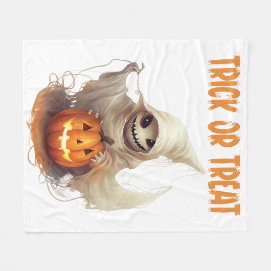Happy Halloween Ghoul Fleece Deken (Voorkant (Horizontaal))
