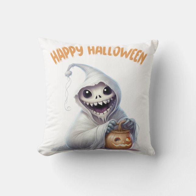 Happy Halloween Ghoul Kussen (Voorkant)