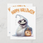 Happy Halloween Ghoul Notitiekaartje (Voorkant / Achterkant)