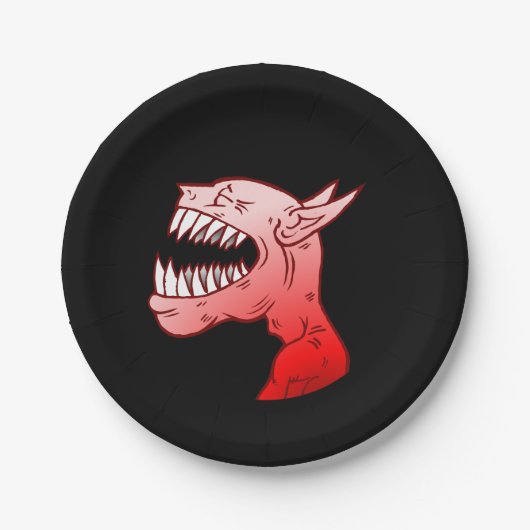 Happy Halloween Ghoul Papieren Bordje (Voorkant)