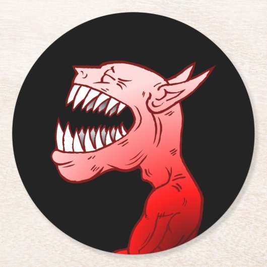 Happy Halloween Ghoul Ronde Kartonnen Onderzetter (Voorkant)