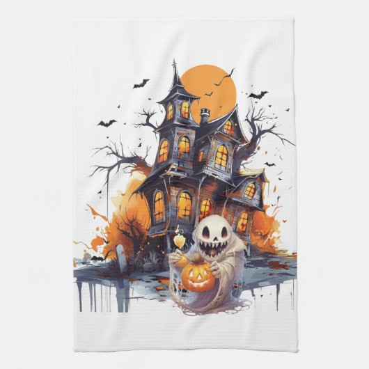 Happy Halloween Ghoul Theedoek (Verticaal)