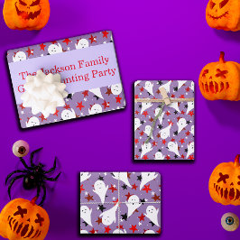 Happy Halloween Ghouls Hunting Party Aanpassen Inpakpapier Vel