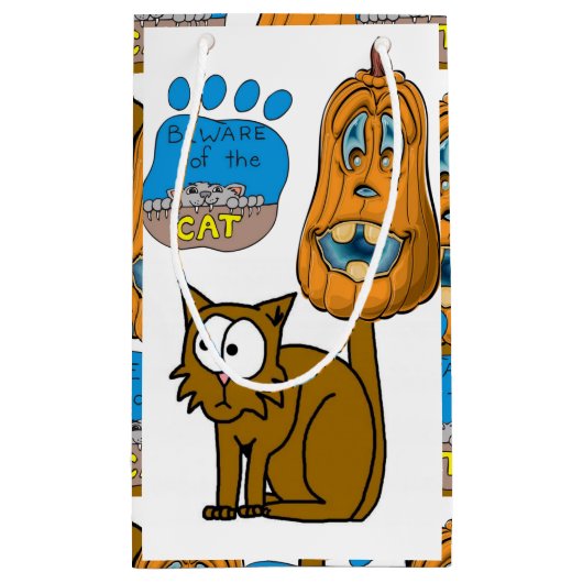 Happy Halloween Gift Bag, Cat Klein Cadeauzakje (Achterkant)