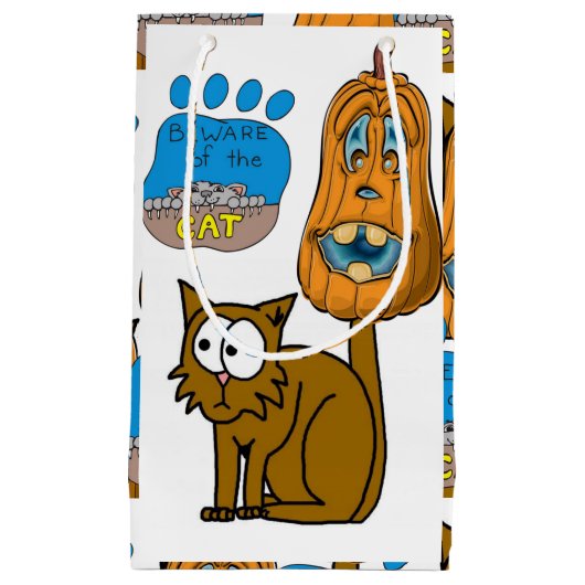 Happy Halloween Gift Bag, Cat Klein Cadeauzakje (Voorkant)