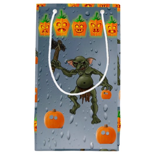 Happy Halloween Gift Bag, Goblin Klein Cadeauzakje (Voorkant)