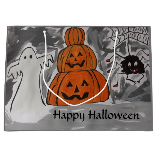 Happy Halloween Gift Bag Groot Cadeauzakje (Voorkant)