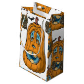 Happy Halloween Gift Bag, pompoen Klein Cadeauzakje (Achterkant Gekanteld)
