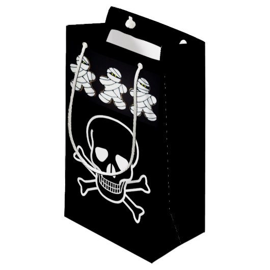 Happy Halloween Gift Bag, Skull Klein Cadeauzakje (Voorkant Gekanteld)