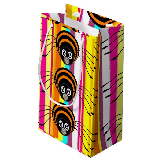 Happy Halloween Gift Bag, Spider Klein Cadeauzakje (Achterkant Gekanteld)