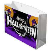 Happy Halloween Gift Bags 2024 Groot Groot Cadeauzakje (Achterkant Gekanteld)