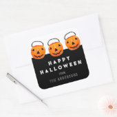 Happy Halloween Gift-behandelingen Vierkante Sticker (Envelop)