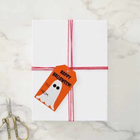 Happy Halloween Gift Label Cadeaulabel (Met Touw)