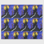 Happy Halloween Glansy Wrapping Paper Cadeaupapier (Vlak)