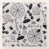 Happy Halloween Glazen Onderzetter (Voorkant)
