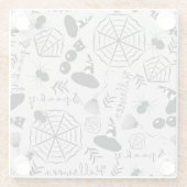 Happy Halloween Glazen Onderzetter (Achterkant)