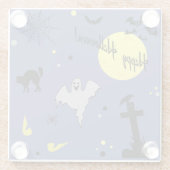 Happy Halloween Glazen Onderzetter (Achterkant)
