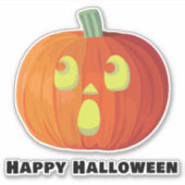 Happy Halloween glimlachend pomkin Sticker (Voorkant)