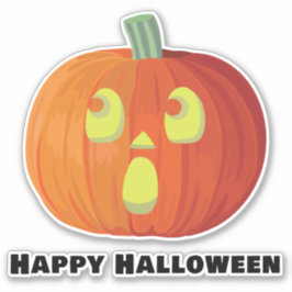 Happy Halloween glimlachend pomkin Sticker