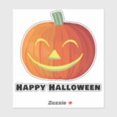 Happy Halloween glimlachend pomkin Sticker (Vel)