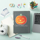 Happy Halloween glimlachend pomkin Sticker (iPad Cover)