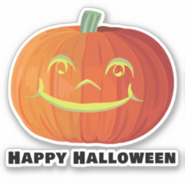Happy Halloween glimlachend pomkin Sticker