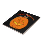 Happy Halloween glimlachend pomkin Tegeltje (Zijkant)