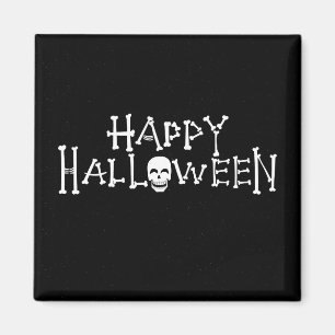 Happy Halloween - glimlende schedel Magneet