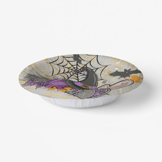 Happy Halloween Glitter en Sparkle Paper Bowl Papieren Kommen (Gebogen)