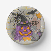 Happy Halloween Glitter en Sparkle Paper Bowl Papieren Kommen (Voorkant)