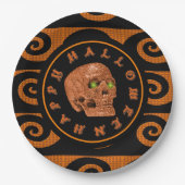 Happy Halloween Glitter Skull Paper-Borden Papieren Bordje (Voorkant)