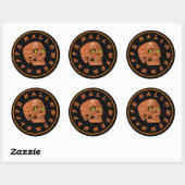 Happy Halloween Glitter Skull Stickers (Vel)