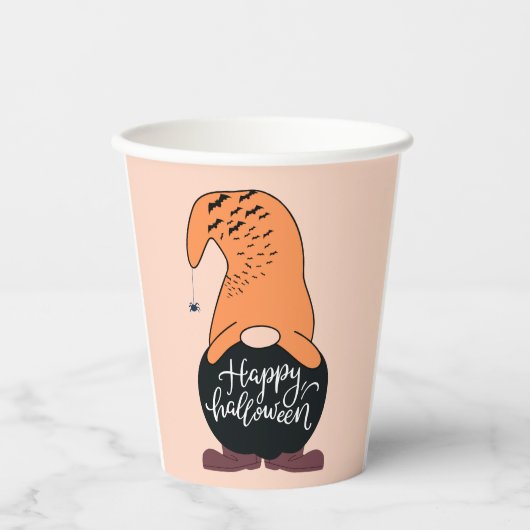 Happy Halloween Gnome Papieren Bekers (Voorkant)