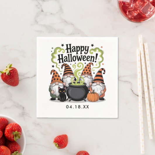 Happy Halloween Gnome | Schattige en feestelijk Ha Servet (Insitu)